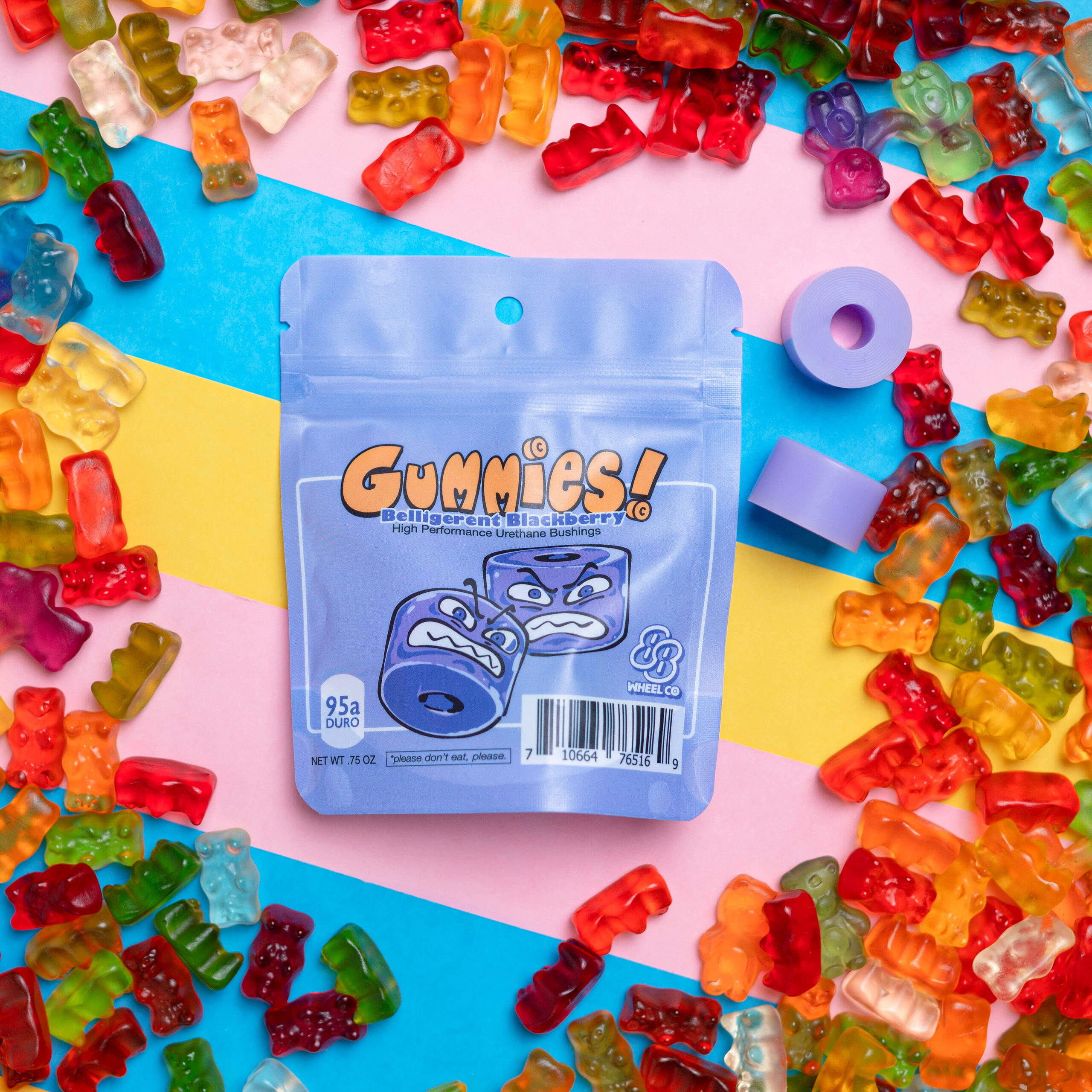 Gummies Double Barrel Bushings - Belligerent Blackberry (Hard) 2