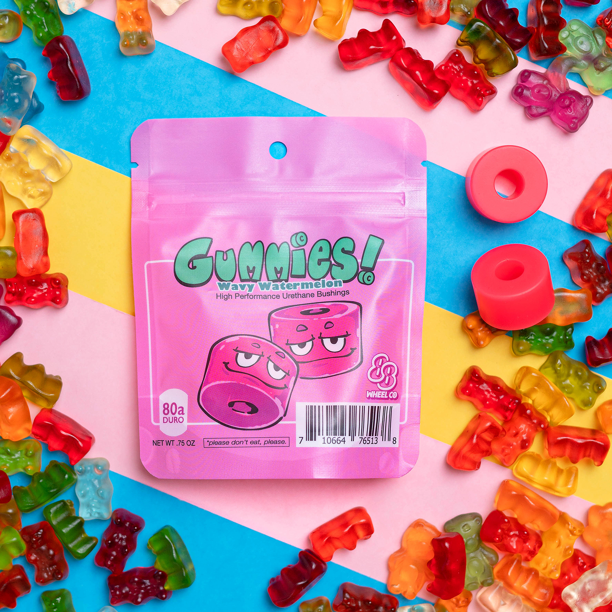 Gummies Double Barrel Bushings - Wavy Watermelon (Super Soft) 2